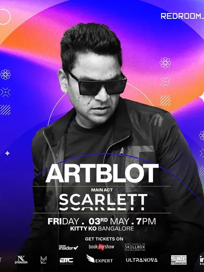 My personalized poster for a Redroom Friday at Kitty Ko, supporting Scarlett. A night of beautiful melodies and driving beats.