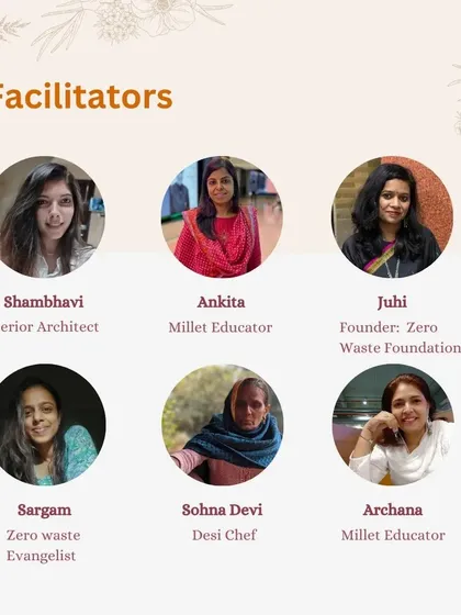 The diverse team of facilitators for our 'Putaai' event, including architects, millet educators, zero-waste evangelists, and desi chefs. It takes a village to build a sustainable community.