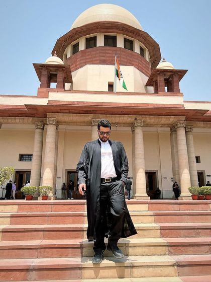 Another day, another challenge. Walking down from a hearing, already planning the next move for my client's case.