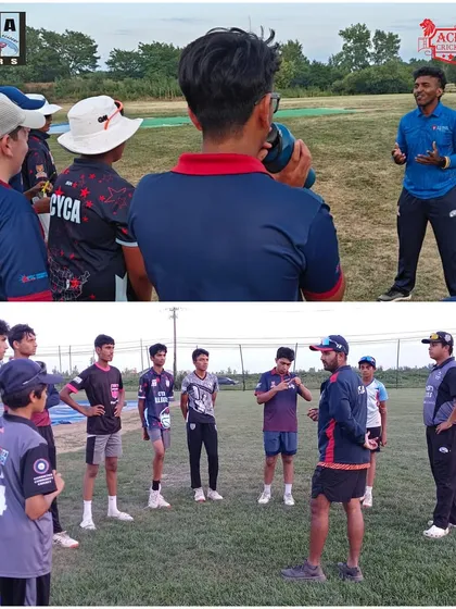 Team huddles and strategy sessions are a big part of our coaching exchange program with CYCA in the USA. We are building not just skills, but a strong cricketing mindset.