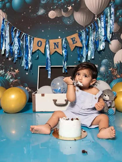 The first taste of birthday cake is always a precious moment. I love capturing these little expressions of curiosity and delight during a one-year-old cake smash session.