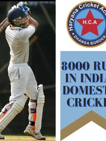 A major milestone for our senior player, Rajat Paliwal, completing 8000 runs in Indian domestic cricket. His consistency and impressive first-class average are an inspiration.
