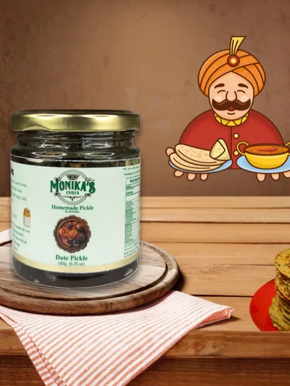 The rich, sweet flavour of my Date Pickle makes it a perfect accompaniment to a variety of Indian meals, adding a touch of gourmet flavour.