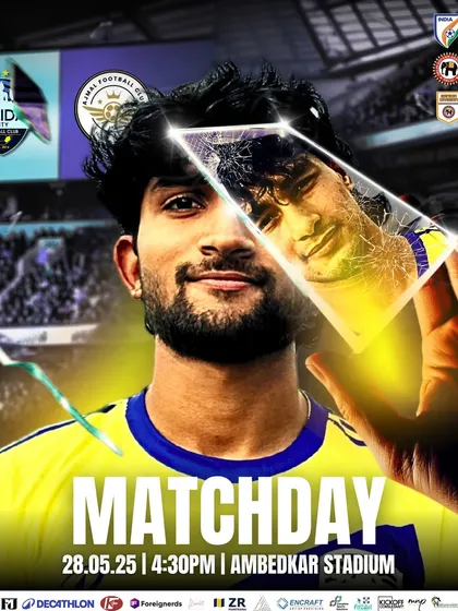 The matchday poster for our tenth game, showcasing our player's focus and determination.