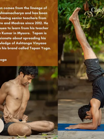 Meet Tapan, who leads our Ashtanga Vinyasa practice in Dharamshala. Coming from the T. Krishnamacharya lineage, his deep knowledge is evident in his practice, from a grounded seated posture to an advanced inversion like the pincha mayurasana. He is passionate about helping you build a sustainable self-practice.