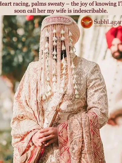 A groom awaits his bride, his traditional sehra adding to the moment's anticipation. We guide our clients through every step, ensuring the journey to finding a life partner is a dignified and joyous one.