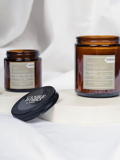 The "Soft French Linen" candle is one of my personal favorites. Its clean and fresh scent is like wrapping yourself in warm laundry. I use pure soy wax and high-quality fragrance oils to ensure the scent fills your space beautifully.