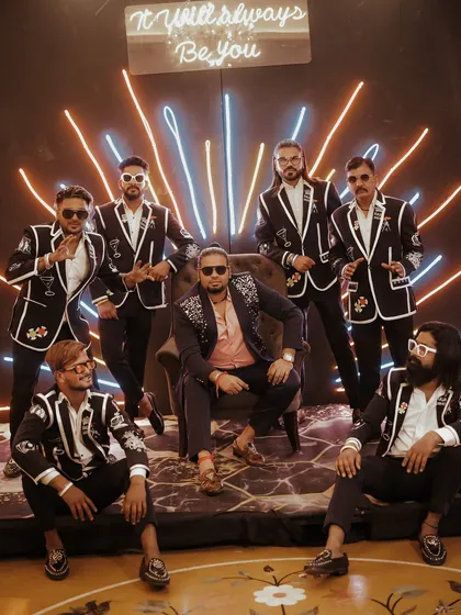 This is the crew. The heartbeat of every celebration, ready to bring the swag, style, and energy that defines Raja Dholis.