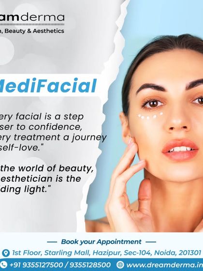 This graphic explains how my premium range of medi-facials can deep cleanse, moisturize, and promote the repair of damaged tissue for flawless skin.