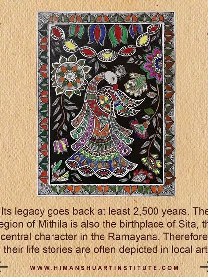 Learn about the rich history of Madhubani painting through this series. We explain its origins in the Mithila region of Bihar and the symbolism behind its beautiful motifs.