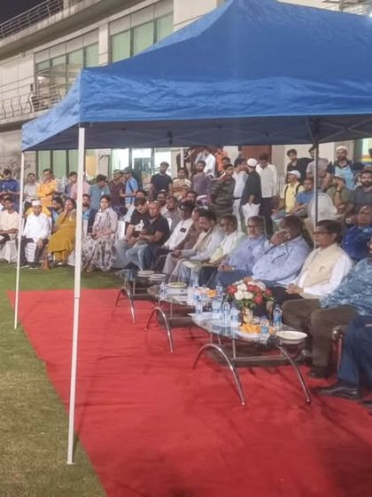 The community comes together to watch the JPL closing ceremony. The tournament is a celebrated event for both players and spectators among the staff.