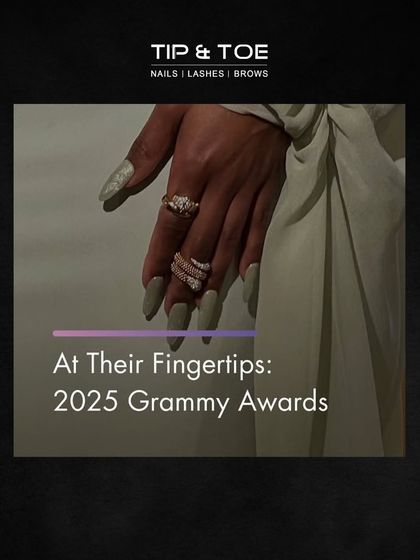 A close-up of the stunning nail trends from the 2025 Grammy Awards, showcasing how texture and color can create a show-stopping look.