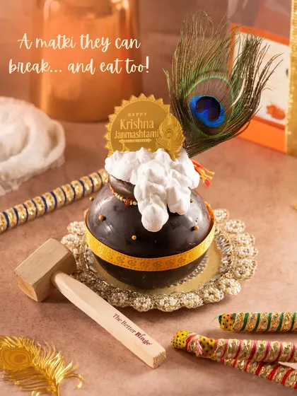 A matki they can break and eat too! This is our Matki Phodd Piñata, a Belgian chocolate pot filled with vanilla blondie, chocolate ganache, and our signature cookie butter.