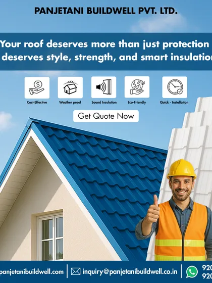 Your roof deserves more than just protection; it deserves style, strength, and smart insulation. Our roofing solutions are cost-effective, weatherproof, and quick to install, providing a complete upgrade for any structure.