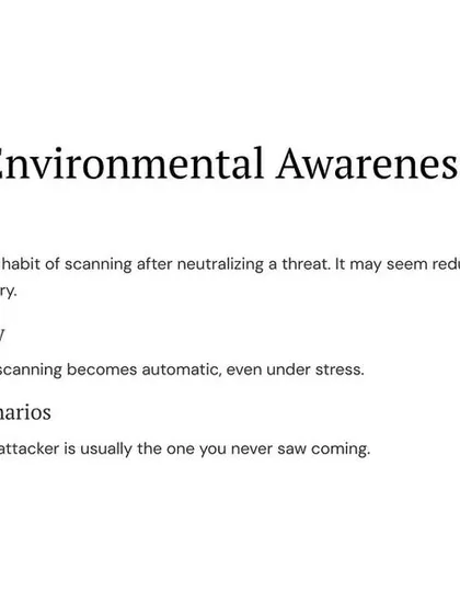We emphasize the habit of scanning after neutralizing a threat in training. Consistent practice ensures this becomes an automatic, instinctual habit, even under extreme stress.