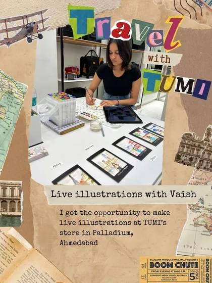 For the TUMI brand activation, the theme was "Travel with Tumi." I created a series of destination backgrounds and illustrated guests into their dream vacation spots. This shows how I can tailor my live art to fit your event's specific theme or marketing concept.