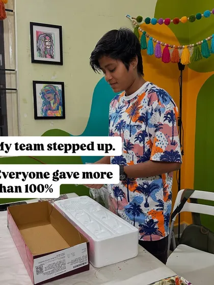 "My team stepped up. Everyone gave more than 100%." A tribute to my amazing team who pulled through a tough time.