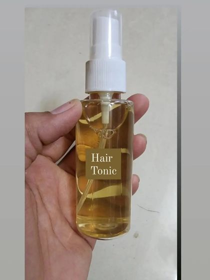 My Revitalizing Hair Tonic is a light, non-greasy spray perfect for daily use. It contains Jatamansi, Amla, and other botanical extracts to prevent hair fall and improve texture. Just spray it on your scalp overnight to nourish your hair without needing a wash the next day.