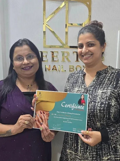 My student's journey has been inspiring. Her determination to master every technique is what will make her a successful nail artist.