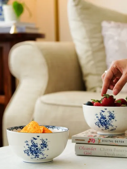 A shot capturing the elegance of craftsmanship with these stunning ceramic bowls, perfect for a brand that values artistry.