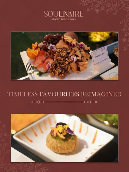 A collage of timeless favourites reimagined, including an artisanal cheese board and a modern take on Raj Kachori. We bring creativity to every dish.
