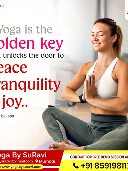 "Yoga is the golden key that unlocks the door to peace, tranquility & joy." We live by this B.K.S. Iyengar quote in our practice.