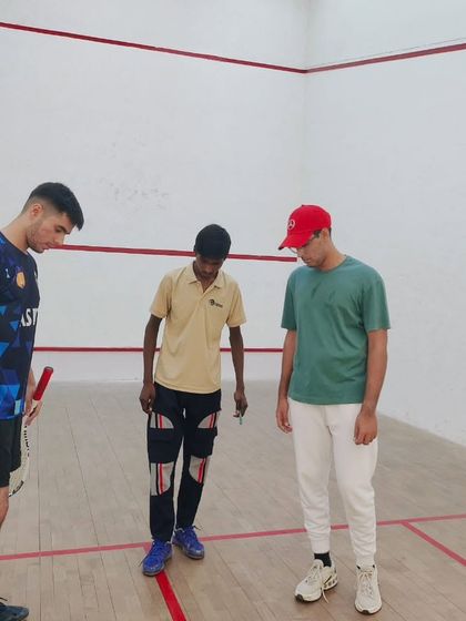 Our coaches and referees overseeing the Sliver Jubilee of Squash Sangathan 2024 at Amity University.