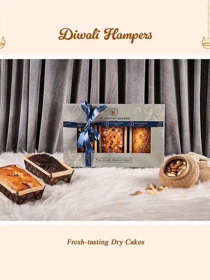 Tea time gets a festive upgrade with our fresh-tasting dry cakes. This hamper includes an assortment of our popular tea cakes, perfect for sharing with family and friends over a warm cup of chai.