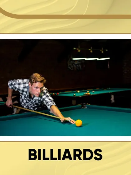 Our club also features a billiards table for members to unwind. It's a perfect way to socialize and enjoy a game of skill in a relaxed setting.