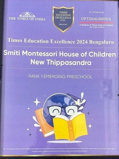 Smiti Montessori - Montessori Preschool Program Our Team & Our Achievements photo 3