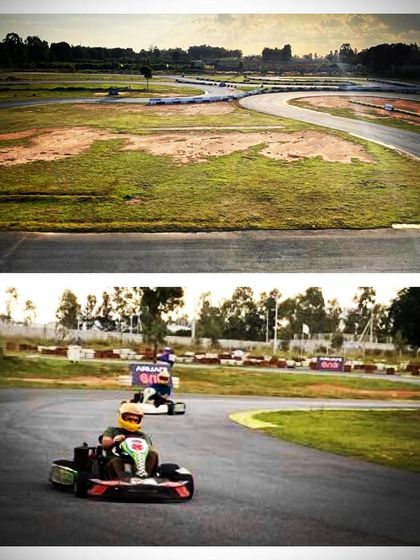 A split view showing the scale of our track and the action on it. With 14 bends and corners, it's a challenge you'll want to take on.