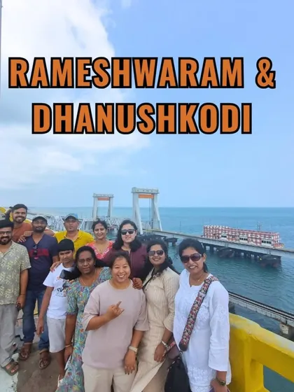 Every trip is a chance to create new stories together. Here is our happy crew at the iconic Pamban Bridge, on our way to explore the spiritual and historical wonders of Rameshwaram and the ghost town of Dhanushkodi.