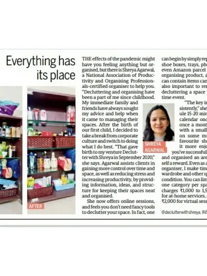 I was so thrilled to be featured in Midday for my work. It's wonderful to see the power of professional organizing being recognized as a way to reduce stress and increase productivity in our daily lives.