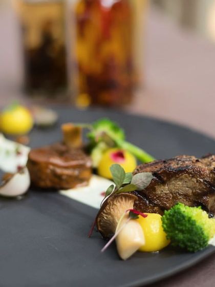 A duo of lamb, prepared in two different ways to showcase the versatility of this beautiful meat. This dish is an example of how we blend traditional flavours with modern plating.