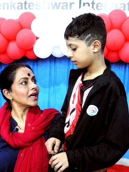 Dr. Ameeta Sinh, President of the DCBA, shares a moment with one of our young, aspiring players during the inauguration of our new center. Mentorship is a key part of our ecosystem.