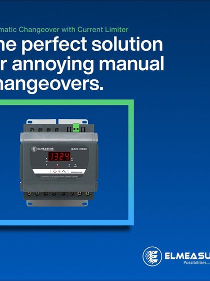 A product graphic for our iACCL M300, the perfect solution for annoying manual changeovers. It offers automatic switching and protects your generator from overloads, making it ideal for modern apartments and villas.