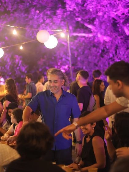 It's all about the people. A shot of the crowd at Jazz Weekender, enjoying the food, music, and community atmosphere. We design our festivals to be social, all-ages events.