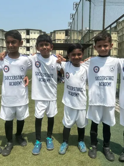 Our U-7 team ready for the season in their new white jerseys. They look sharp and are excited to represent the academy.