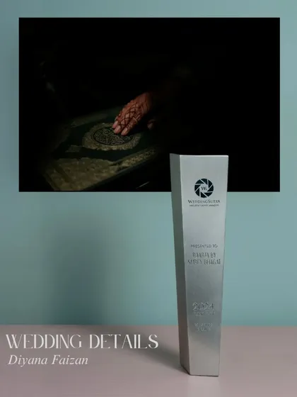 This image won in the 'Wedding Details' category. The close-up of a hand on the Quran is a powerful, spiritual moment that tells a story beyond the surface.