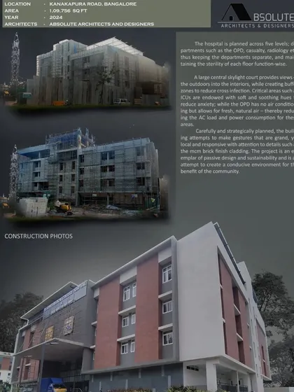 This collage shows the journey of the St. John's Hospital project, from the concrete frame under construction to the finished building. It represents my integrated design and build process, ensuring the initial vision is carried through to completion.