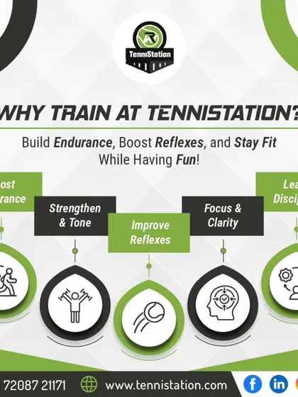 Why train at TenniStation? We help you boost endurance, strengthen and tone your body, improve reflexes, gain focus and clarity, and learn discipline, all while having fun.