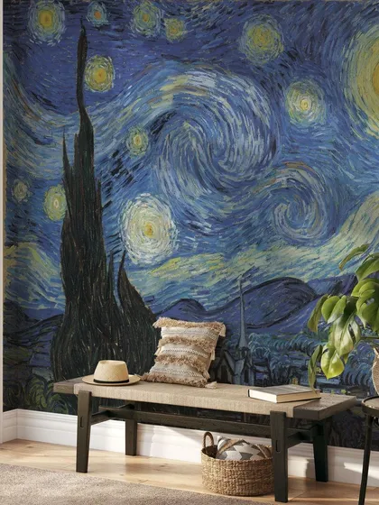 A classic masterpiece, our Starry Night wallpaper turns any wall into a stunning piece of art. It’s an ideal choice for creating an inspiring and imaginative environment in your home or office.
