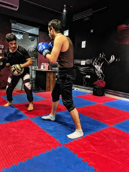 In my personal training sessions, I focus on your technique. Here, we are doing mitt work to sharpen reflexes, improve accuracy, and build powerful boxing combinations.