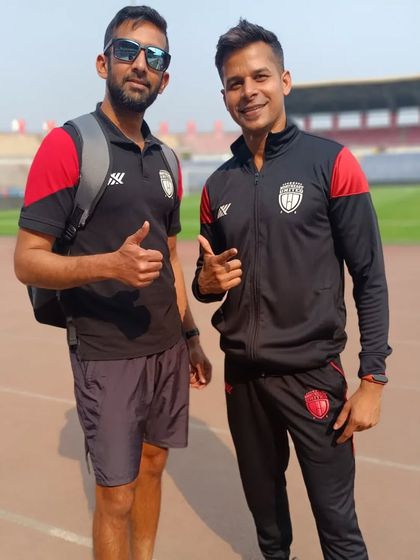 On the track with the head coach. It was a privilege to be his deputy and absorb his approach to high performance.