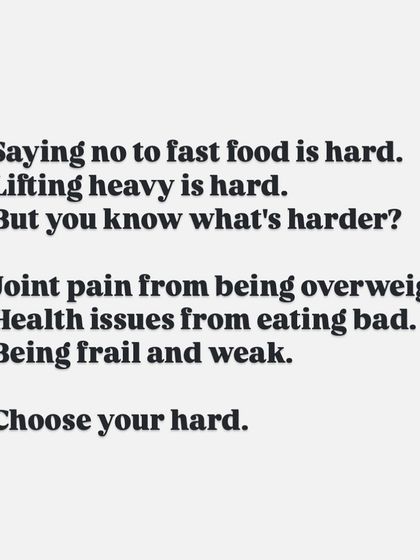 Everything in life is hard. Saying no to junk food is hard. Being overweight and having joint pain is also hard. I help you choose the 'hard' that leads to a stronger, healthier, and more capable life.