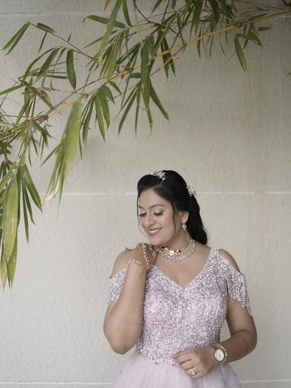 A beautiful portrait of the bride, her princess gown and tiara creating a fairytale look.