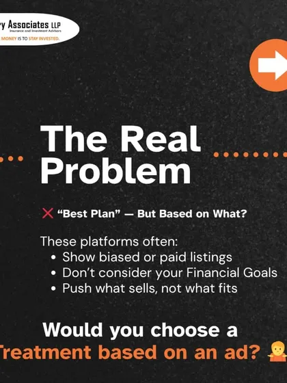 Many online platforms show you the "best plan" based on paid listings, not your personal financial goals. Your family's future is not an advertisement; it requires a real diagnosis from a professional who understands you.