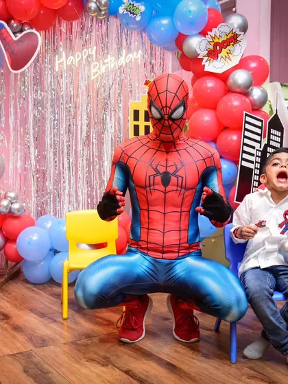 Nothing beats the look on a child's face when their hero shows up. My Spider-Man mascot visit is always a huge hit and makes for unforgettable birthday memories.