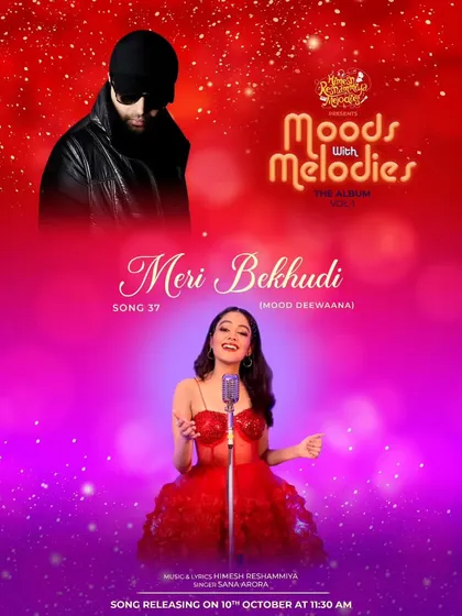The announcement poster for 'Meri Bekhudi', a song composed and written by the legendary Himesh Reshammiya. It was an absolute honor to lend my voice to his composition.