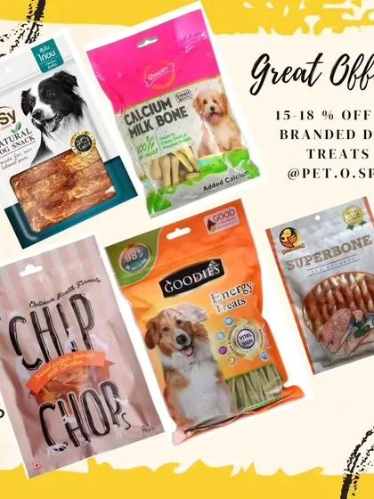 We love giving you great deals. Here is a look at our special offers on branded dog treats, including popular choices like Chip Chop, Goodies, and K-Sy natural snacks.